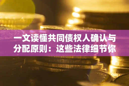 北京一文读懂共同债权人确认与分配原则：这些法律细节你可能不知道